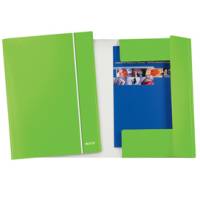 Cartella con elastico WOW - cartoncino plastificato - 3 lembi - 25 x 35 cm - verde lime - conf. 5 pezzi - Leitz - 39830054 - 4002432601660 - DMwebShop