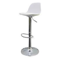 Sgabello Bobba - PPL acciaio cromato - 39 x 42 x 83-104 cm - bianco - Paperflow - K700521 - 3660141230260 - DMwebShop