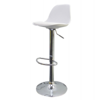 Sgabello Bobba - PPL acciaio cromato - 39 x 42 x 83-104 cm - bianco - Paperflow - K700521 - 3660141230260 - DMwebShop