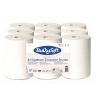Asciugamani in rotolo Premium Mini 2 veli 19 gr diametro 13 cm 21,5 cm x 60 mt bianco Bulkysoft 96610 E21 - 225