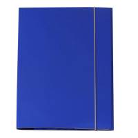 Cartellina con elastico cartone plastificato 3 lembi 25 x 34 cm blu Queen Starline OD0032LBXXXAE01 - 788