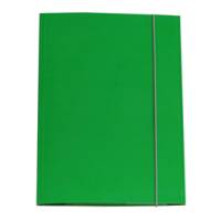 Cartellina con elastico - cartone plastificato - 3 lembi - 25 x 34 cm - verde - Queen - conf. 10 pezzi - Starline - OD0032LBXXXAE03 - 8025133106445 - DMwebShop
