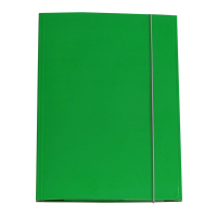 Cartellina con elastico - cartone plastificato - 3 lembi - 25 x 34 cm - verde - Queen Starline - OD0032LBXXXAE03 - 8025133106445 - DMwebShop