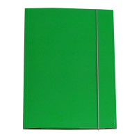 Cartellina con elastico - cartone plastificato - 3 lembi - 25 x 34 cm - verde - Queen - conf. 10 pezzi - Starline - OD0032LBXXXAE03 - 8025133106445 - DMwebShop