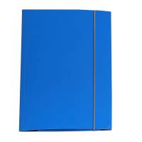 Cartellina con elastico - cartone plastificato - 3 lembi - 25 x 34 cm - azzurro - Queen conf. 10 pezzi - Starline - OD0032LBXXXAE06 - 8025133106476 - DMwebShop