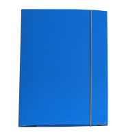 Cartellina con elastico - cartone plastificato - 3 lembi - 25 x 34 cm - azzurro - Queen conf. 10 pezzi - Starline - OD0032LBXXXAE06 - 8025133106476 - DMwebShop