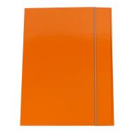 Cartellina con elastico - cartone plastificato - 3 lembi - 25 x 34 cm - arancio - conf. 10 pezzi - Queen Starline - OD0032LBXXXAE07 - 8025133106568 - DMwebShop