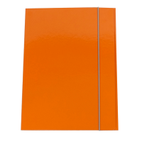 Cartellina con elastico - cartone plastificato - 3 lembi - 25 x 34 cm - arancio - conf. 10 pezzi - Queen Starline - OD0032LBXXXAE07 - 8025133106568 - DMwebShop