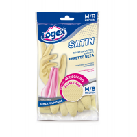 Guanti in lattice Satin - taglia M - crema - Logex Professional 1256LXM