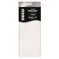 Carta velina - 20 gr - 50 x 76 cm - bianco - busta 5 fogli - Deco - 12283/01 - 8004957122831 - DMwebShop