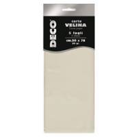 Carta velina - 20 gr - 50 x 76 cm - avorio - busta 5 fogli - Deco - 12283/04 - 8004957122855 - DMwebShop