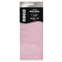 Carta velina - 20 gr - 50 x 76 cm - rosa - busta 5 fogli - Deco - 12283/21 - 8004957122923 - DMwebShop