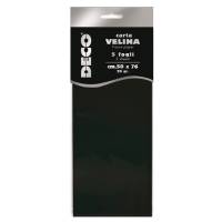Carta velina - 20 gr - 50 x 76 cm - nero - busta 5 fogli - Deco - 12283/20 - 8004957122916 - DMwebShop