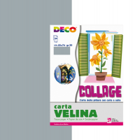 Carta velina - 50 x 76 cm - argento - busta 24 fogli - Deco - 05323 - 8004957053234 - DMwebShop