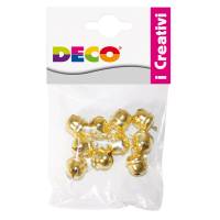 Sonagli - dimensione 14,5 mm - in metallo - oro - conf. 10 pezzi - Deco - 11490 - 8004957114904 - DMwebShop
