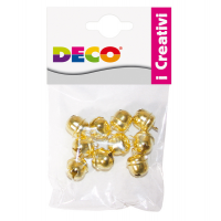 Sonagli - dimensione 14,5 mm - in metallo - oro - conf. 10 pezzi - Deco - 11490 - 8004957114904 - DMwebShop