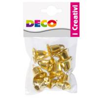 Campanellini - dimensione 22 mm - in metallo - oro - conf. 10 pezzi - Deco - 11491 - 8004957114911 - DMwebShop