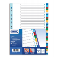 Divisori numerici 31 tacche - A4 - PP - colori assortiti - Favorit - 400132469 - 8006779029473 - DMwebShop