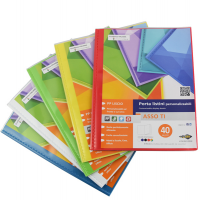 Portalistini personalizzabili Asso TI - 40 buste - 22 x 30 cm - colori assortiti - Sei Rota - 57224090 - 8004972930350 - DMwebShop