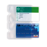 Busta porta card - 5,8 x 8,7 cm - 2 tasche - trasparente - conf. 50 pezzi - Sei Rota - 484302 - 8004972027234 - DMwebShop
