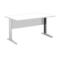 Scrivania Easy fianchi verniciati effetto cromato - lineare - 120 x 80 x 72 cm - bianco - Artexport - 004JO-CR_3 - DMwebShop