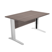 Scrivania Easy fianchi verniciati effetto cromato - lineare - 120 x 80 x 72 cm - frassino toscano - Artexport - 004JO-CR_F - DMwebShop