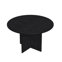 Tavolo riunione Easy - 4 posti - Ø 120 cm - altezza 72 cm - nero venato frassino - Artexport - 60121_8 - DMwebShop