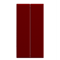 Pannello fonoassorbente Moody - 80 x 29,5 cm - rosso - Artexport