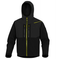 Giacca Softshell Horten - tessuto Softshell-poliestere-elastan - con cappuccio - taglia M - nero-giallo - Deltaplus - HORT2NJTM - 3295249234782 - DMwebShop