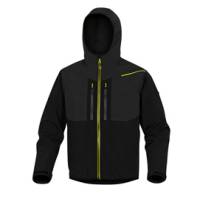 Giacca Softshell Horten - tessuto Softshell-poliestere-elastan - con cappuccio - taglia XL - nero-giallo - Deltaplus - HORT2NJXG - 3295249234805 - DMwebShop