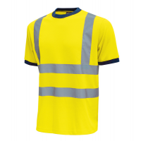T-shirt alta visibilita' Glitter - taglia L - giallo fluo - conf. 3 pezzi - U-power - HL197YF-L - 8033546444399 - DMwebShop