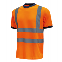T-shirt alta visibilita' Glitter - taglia M - arancio fluo - conf. 3 pezzi - U-power - HL197OF-M - 8033546444313 - DMwebShop