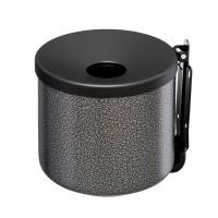 Posacenere murale Nido - metallo verniciato - Ø 16 cm - altezza 14 cm - 2 lt - silver punteggiato - Medial International - 106004 - 8033433771966 - DMwebShop