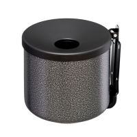 Posacenere murale Nido - metallo verniciato - Ø 16 cm - altezza 14 cm - 2 lt - silver punteggiato - Medial International - 106004 - 8033433771966 - DMwebShop