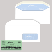 Busta SILVER MATIC LUX FSC gommata bianca con finestra - 110 x 230 mm - 80 gr - conf. 500 pezzi - Pigna - 0388987AM - 8006873109897 - DMwebShop