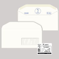 Busta KAMI GOMMATE bianca carta riciclata FSC con finestra - 110 x 230 mm - 100 gr - conf. 500 pezzi - Pigna - 0250002AM - 8059020921439 - DMwebShop