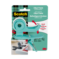 Dispenser Clip e Twist per nastro adesivo - menta - rotolo incluso da 19 mm x 9,8 mt - Magic Scotch - 7100225276 - 4054596714984 - DMwebShop