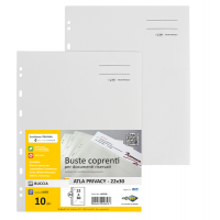 Buste con foratura universale Atla Privacy per documenti riservati - conf. 10 pezzi - Sei Rota - 662230 - 8004972028576 - DMwebShop