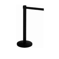 Colonnina segnapercorso Alfa altezza - 95 cm - con nastro nero 200 cm - Nero Medial International 103342