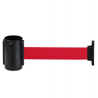 Segnapercorso murale Alfa Mural - nero - Ø 6 cm - con nastro rosso 200 cm - Medial International 103393