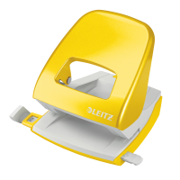 Perforatore 5008 New NeXXt WOW - passo 8 cm - massimo 30 fogli - 2 fori - giallo - Leitz 50081216