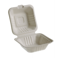 Vaschette Hamburger box Take Away Bio - 15 x 15 cm - conf. 50 pezzi - Leone Q2022