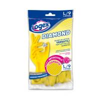 Guanti in lattice Diamond taglia L giallo - 11786