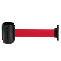 Segnapercorso murale Alfa Mural nero diametro 6 cm con nastro rosso da 200 cm Medial 103393 - 5891