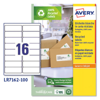 Etichette per buste e pacchi in carta riciclata - bianca - 99,1 x 33,9 mm - 100 fogli - Avery - LR7162-100 - 5014702815065 - DMwebShop
