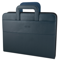 Portablocco - similpelle - con anelli - blu - 28,5 x 36 cm - City Time - 4853-BL - 8002787485317 - DMwebShop