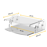 Supporto monitor regolabile Clarity - 35 x 25,6 x 7-13 cm - Fellowes - 9731101 - 043859752706 - DMwebShop