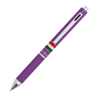 Penna a sfera a scatto multifunzione - fusto viola gommato Italia - Osama - OD 1024ITG/1 VI - 8007404242052 - DMwebShop