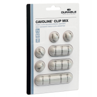 Mix Clip Cavoline fermacavi - adesivi - grigio - conf. 7 pezzi - Durable 5041-10
