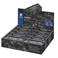 Gomma Rasoplast - 63 x 13 x 23 mm - nero per matita - box 20 pezzi - Staedtler - 526B20-9 - 4007817527399 - DMwebShop
